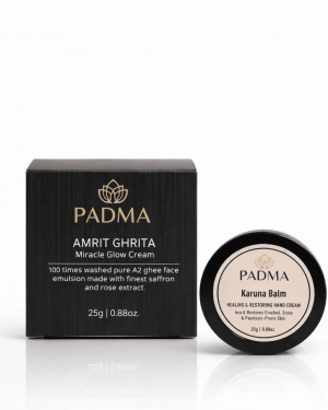 Soothe & Glow Set Amrit Ghrita: Miracle Glow Cream + Karuna Balm – Healing & Restoring Hand Cream