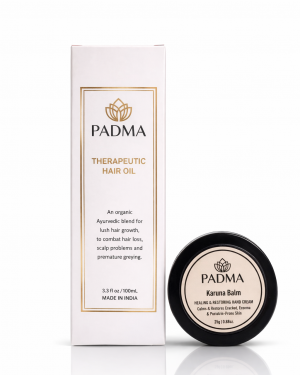 Strength & Soothe Set Therapeutic Hair Oil + Karuna Balm – Healing & Restoring Hand Cream