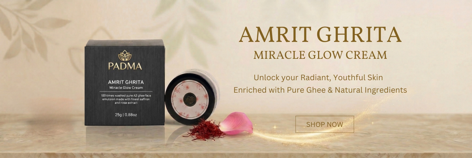 Padma Tahara anti-acne face packs in banner image on padma home page