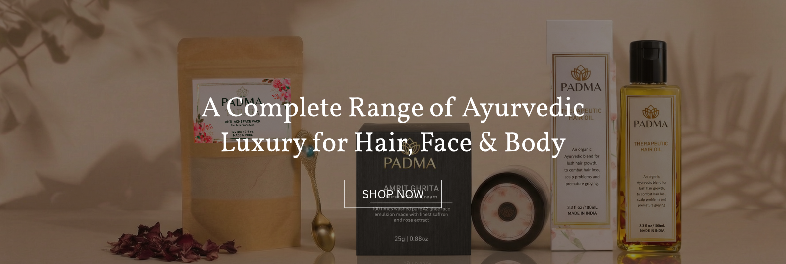 Hands holding bowl with what appears to be authentic ayurvedic legacy in banner image on padma home page